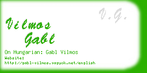 vilmos gabl business card